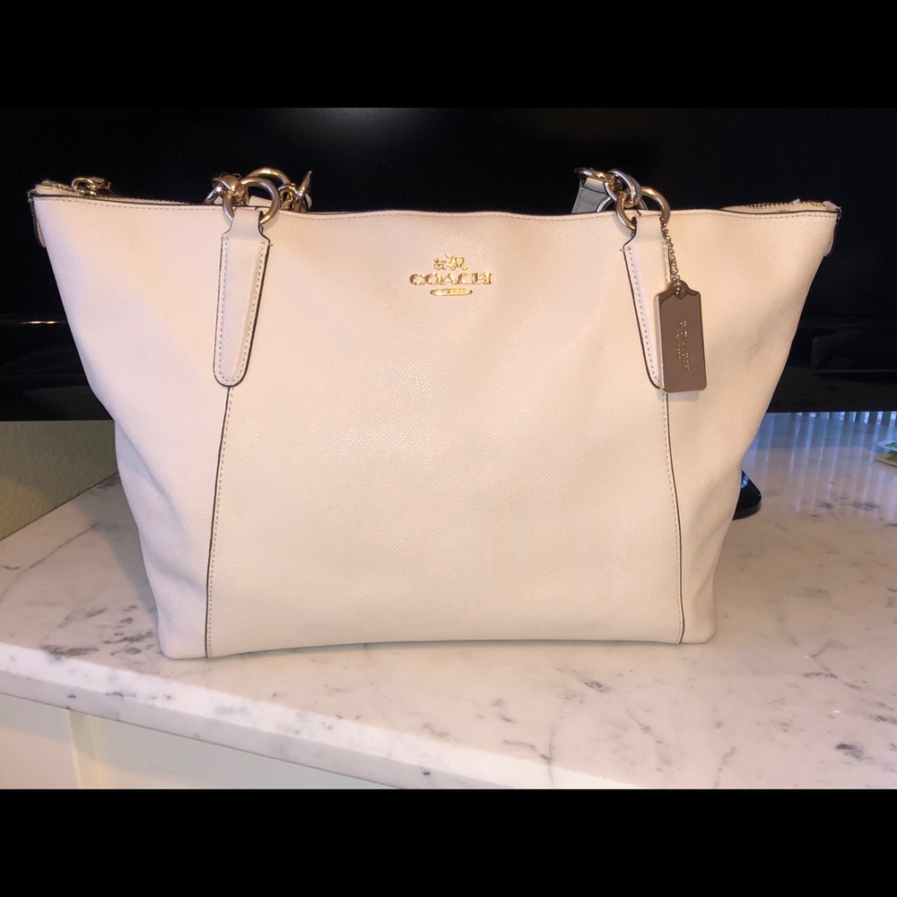 White Coach Shoulder Purse